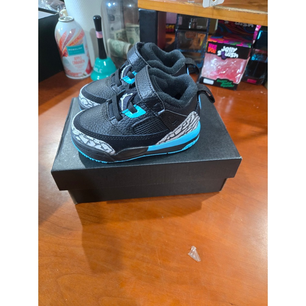 Jordan Spizike Low TD Toddler Black Gamma Blue Grey FQ3952-005 Size 5C